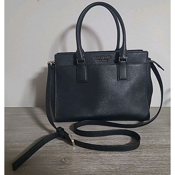 Kate Spade Cameron Street Medium Black Satchel Handbag with strap‎ - Picture 1 of 16